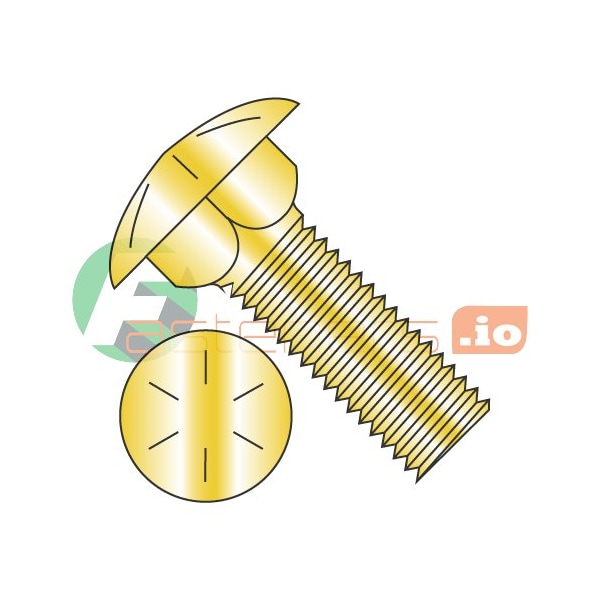 Newport Fasteners Carriage Bolt, 3/8"-16, 5 in L, Steel, Grade 8, Yellow Zinc Plated, 225 PK 513050 - main